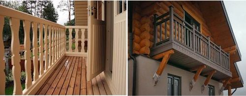 Балконные ограждения металлические: деревянные перила на балкон