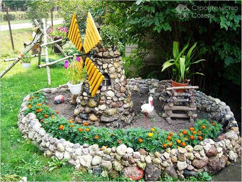 Декоративная мельница для сада своими руками - технология (+фото, чертежи)