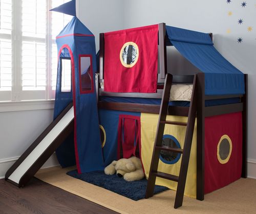 Детская кровать-домик (87 фото): кроватка для детей 2-3 лет в виде чердака для двоих