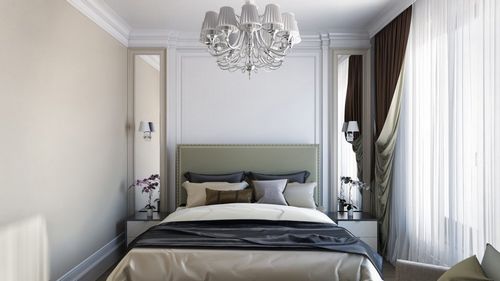 Дизайн узкой спальни (72 фото): реальные идеи интерьера комнаты в «хрущевке» площадью 2х4