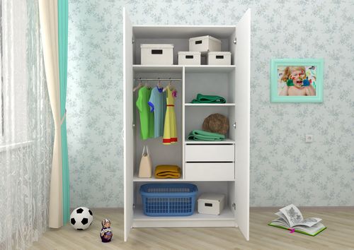 Двухстворчатые шкафы для одежды (42 фото): двухдверный шкаф, двухстворчатое изделие, 2-х створчатая мебель