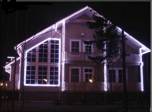 Фасадное освещение коттеджей - виды подсветки и советы по обустройству