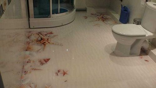 Наливной пол в ванной комнате своими руками + фото