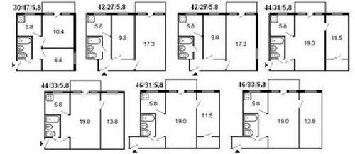 Планировка хрущевки: варианты 1,2,3 комнаты