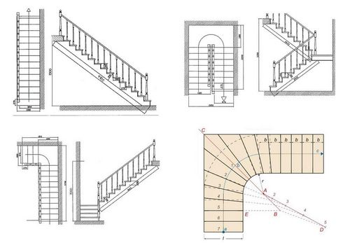 Планировка первого этажа двухэтажного дома с лестницей: чертежи на второй с размерами, рисунок 6х6 и обозначение