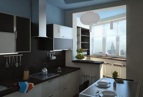 Расстановка мебели на кухне с балконом: дизайн кухни 11 и 10 кв м