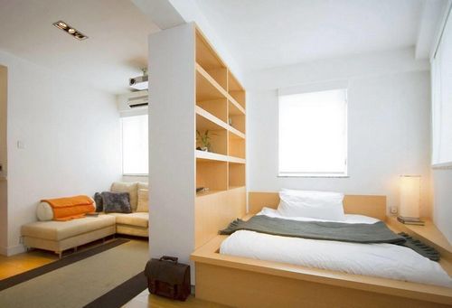 Спальня-гостиная: фото, как сделать из комнаты, оформление дверей 2 в 1, светильники с камином, освещение