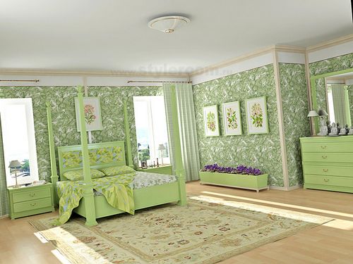 Зеленые обои в спальне (57 фото): обои светло-зеленого и темно-зеленого цвета в интерьере, дизайн