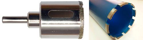 Алмазные коронки для сверления бетона сухим и мокрым методом: применение, размеры, цены