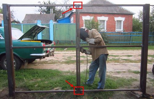 Как сделать ворота из металлопрофиля своими руками - пошаговая инструкция!