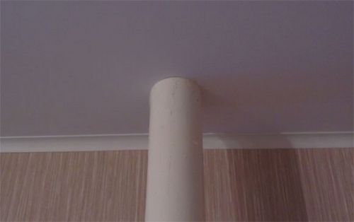 Натяжной потолок: обход трубы - устройство, как сделать обвод вытяжки, детальное фото +видео