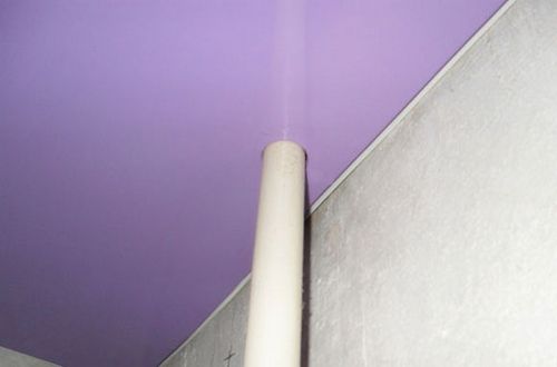 Натяжной потолок: обход трубы - устройство, как сделать обвод вытяжки, детальное фото +видео