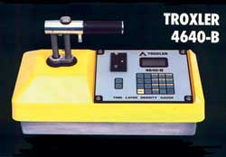 Радиоизотопный прибор Troxler 4640-B для контроля плотности асфальтобетонных и цементобетонных слоев толщиной 2,5-10 см.