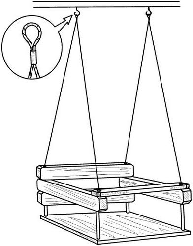 Детские подвесные деревянные качели своими руками чертежи