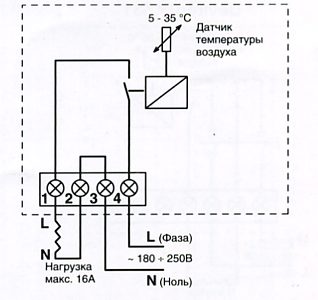 Термореле обозначение на схеме