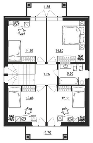 Проекты двухэтажных домов с мансардой – 2 этажный дом   мансардный этаж
