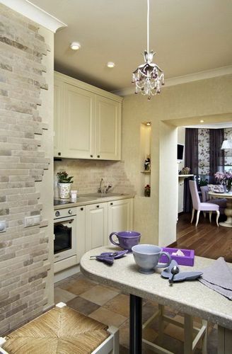 Цвет стен на кухне (67 фото): в гостиной, совмещенной с маленькой кухней