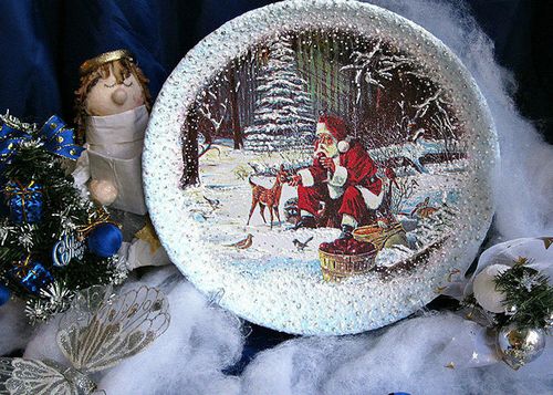 Декупаж шампанского, бокалов, тарелок, на Новый год 2018 своими руками (бутылка, краска) Декупаж шампанского, бокалов, тарелок, на Новый год 2018 своими руками
