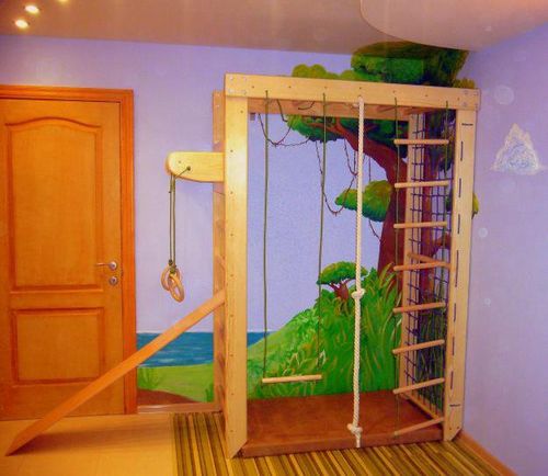 Детский спортивный уголок своими руками. Как сделать спортивный уголок в квартире. Дельные советы по расположению и изготовлению детского спортивного уголка своими руками.