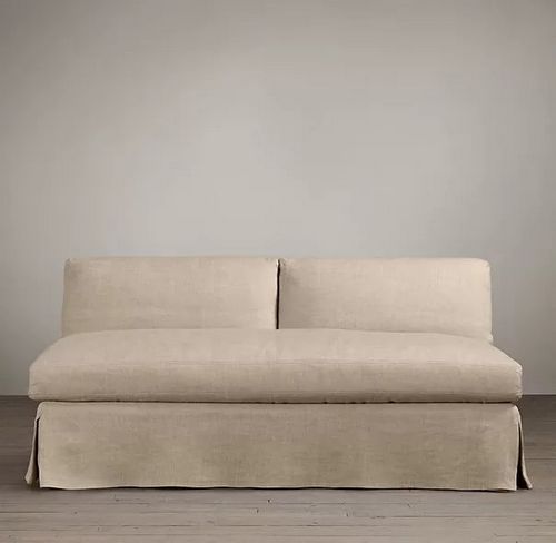 Диван без подлокотников (37 фото): узкий диван без спинки глубиной 80 см на металлических ножках