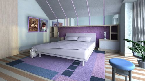 Фиолетовые спальни: фото дизайна, тона и цвет в интерьере с белой мебелью