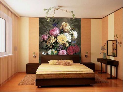 Фотообои с розами в интерьере, фото. Фотообои на стену в спальне - ЭтотДом