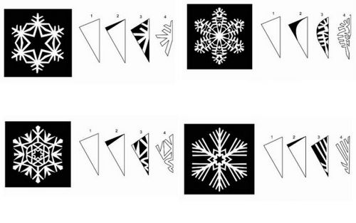 Киригами новогодние: схемы, шаблоны на окна к Новому Году