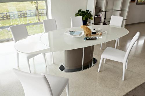 Овальный стол на кухню: стеклянные обеденные столы на одной ножке, круглый деревянный стол в маленькую кухню, фотогалерея, видео