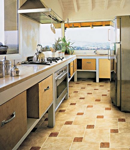 Плитка на пол для кухни: как выбрать, технология укладки