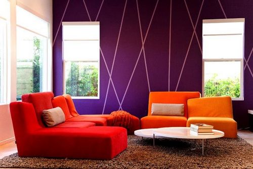 Покраска стен в квартире: дизайн, фото галерея, выбор краски