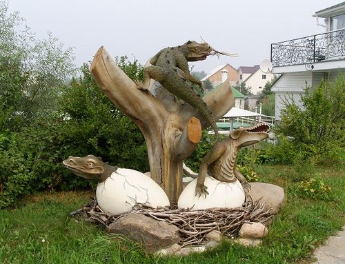 Садовые скульптуры (66 фото): парковая конструкция своими руками из бетона и дерева, мастер-класс изделий из гипса и полистоуна