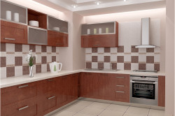 Варианты отделки стен кухни: обои, штукатурка, панели (фото и видео)